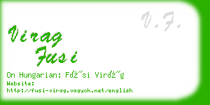 virag fusi business card